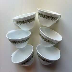6 pc Corelle crazy daisy tea cups